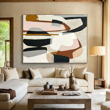 Load image into Gallery viewer, Colorful Geometric Shapes Collage Acrylic Art - Great for Creative Kids’ Room &amp; Modern Art Gallery LargeART0670
