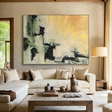 Load image into Gallery viewer, Hand - painted Generous - sized Earth - Toned Abstract Composition Acrylic Art for Rustic Studies LargeART0040
