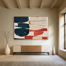 Load image into Gallery viewer, Abstract Painting on Canvas: Color - Blocked Curved Shapes - “Vibrant Harmony” DKH590
