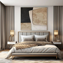 Load image into Gallery viewer, Earthy Tones Geometric Forms Abstract Canvas Painting, Perfect for Bohemian Living Room &amp; Rustic Café LargeART1109
