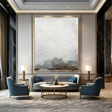 Load image into Gallery viewer, Foggy Dusk Silhouettes – Abstract Landscape Acrylic Painting with Faded Hues DTP222
