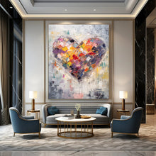 Load image into Gallery viewer, Colorful Heart Abstract Painting, Suited for Romantic Bedroom &amp; Art - Centric Gallery LargeART1840

