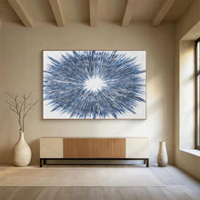 Load image into Gallery viewer, Radiating Blue Abstract Painting for Spa Lounge &amp; Art - Inspired Bedroom DKH212
