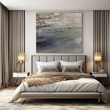 Load image into Gallery viewer, Hand - painted Oversized Gray - Blue Textured Abstract Acrylic Art for Industrial - Style Studies LargeART0115

