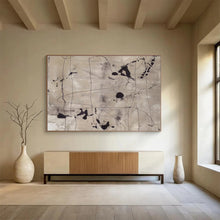 Load image into Gallery viewer, Black And White Abstract Line Painting On Canvas DKH446
