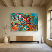 Load image into Gallery viewer, “Colorful Abstract Mosaic” - Vibrant Geometric Abstract Acrylic, Suits Art Studio and Living Room DLZ233
