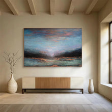 Load image into Gallery viewer, Colorful Abstract Seascape Painting on Canvas - “Twilight Waters” DKH780

