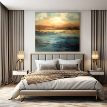 Load image into Gallery viewer, Sunset Horizon Abstract Acrylic Art, Fit for Dining Area &amp; Coastal Home LargeART1028
