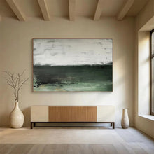 Load image into Gallery viewer, Minimalist Gray - Green Abstract Painting for Calm Study &amp; Scandinavian - Style Bedroom DKH264
