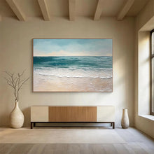 Load image into Gallery viewer, Hand - Painted Detailed Coastal Beach Scene Acrylic Art for Relaxing Sunroom LargeART1644
