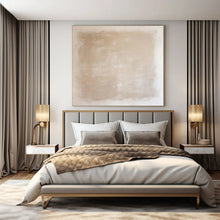 Load image into Gallery viewer, Hand - painted Large - scale Beige Textured Abstract Acrylic Art for Neutral - Toned Bedrooms LargeART0133
