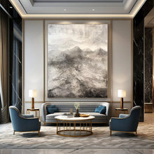 Load image into Gallery viewer, Monochromatic Textured Mountains – Abstract Landscape with Thick Paint DTP256
