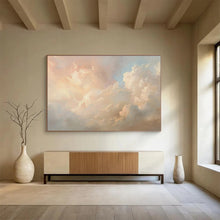 Load image into Gallery viewer, Fluffy Cloudscape Abstract Painting for Nursery &amp; Meditation Room DKH209
