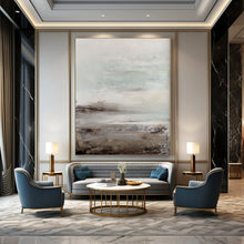 Load image into Gallery viewer, “Misty Horizon” - Soft grays, whites, and subtle blues for a serene landscape DTP153
