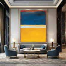 Load image into Gallery viewer, Blue, Yellow &amp; Red Color - Blocked Abstract, Suited for Bold Entryway &amp; Modern Kitchen LargeART1945
