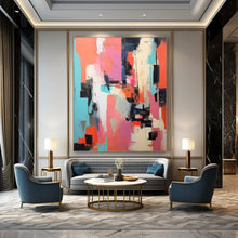 Load image into Gallery viewer, “Vibrant Color Block Abstraction” – Lively Abstract with Bold Color Combinations DTP127
