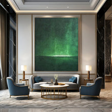 Load image into Gallery viewer, Dark Green Abstract Painting, Suited for Moody Home Office &amp; Modern Art Gallery LargeART1891
