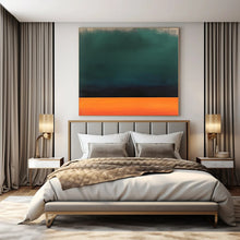 Load image into Gallery viewer, Green - Orange Divide Abstract Canvas Painting, Ideal for Modern Dining Room &amp; Art - Centric Hallway LargeART1188
