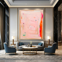 Load image into Gallery viewer, Minimalist Soft Pink Abstract, Ideal for Calming Bedroom &amp; Minimalist Office LargeART1828
