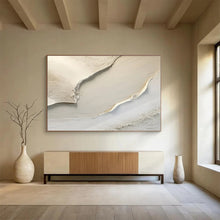 Load image into Gallery viewer, Textured Beige Abstract Minimalist Art for Modern Entryway &amp; Serene Meditation Room DKH040
