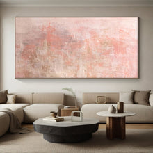 Load image into Gallery viewer, Hand - painted Substantial Soft Pink and Beige Abstract Acrylic Art for Serene Bedrooms LargeART0016
