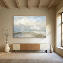 Load image into Gallery viewer, Soft - Toned Beach Abstract Painting for Beach House Hallway &amp; Serene Reading Nook DKH326
