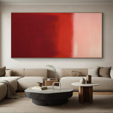 Load image into Gallery viewer, Large - Scale Red Gradient Abstract - Ideal for Luxury Bedroom &amp; Sophisticated Dining Room LargeART0744
