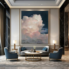 Load image into Gallery viewer, Soft Pink &amp; Purple Cloud Abstract, Suited for Feminine Boudoir &amp; Relaxing Sunroom LargeART1975
