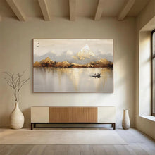 Load image into Gallery viewer, Neutral - Toned Mountain Landscape Abstract Painting for Scandinavian Living Room &amp; Calm Office DKH158
