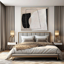 Load image into Gallery viewer, Neutral Tones Abstract Shapes Abstract Canvas Painting, Ideal for Minimalist Meditation Room &amp; Serene Yoga Studio LargeART1123
