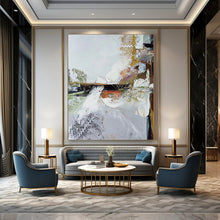 Load image into Gallery viewer, “Complex Impressions” – Layered Gray Abstract Acrylic with Textural Depth DTP047
