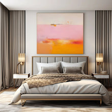 Load image into Gallery viewer, Soft Pink - Orange Horizon Abstract Canvas Painting, Perfect for Romantic Bedroom &amp; Calming Lounge LargeART1175
