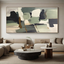 Load image into Gallery viewer, Large Green - Gray Shape Fusion - Perfect for Sustainable Home &amp; Eco - Conscious Workplace LargeART0748
