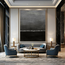 Load image into Gallery viewer, “Grey Gradient Minimalism” - Grey Abstract Art on Canvas DKH1202
