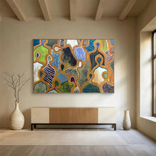 Load image into Gallery viewer, Abstract Figure Painting on Canvas - “Community Shapes” DKH716
