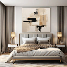 Load image into Gallery viewer, Neutral Geometric Abstract Canvas Painting, Suited for Minimalist Living Room &amp; Contemporary Office LargeART1296
