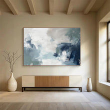 Load image into Gallery viewer, Cool - Toned Abstract Painting for Coastal Home &amp; Serene Study DKH236

