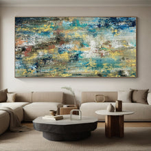 Load image into Gallery viewer, Hand - painted Oversized Colorful Abstract Mosaic Acrylic Art for Vibrant Family Rooms LargeART0035
