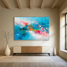 Load image into Gallery viewer, Blue - Hued Abstract Art for Modern Bedroom &amp; Relaxation Nook DKH032
