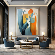 Load image into Gallery viewer, Abstract Expressionist Figure Art, Color - Blended Modern Painting for Creative Studio &amp; Contemporary Living Room LargeART2233
