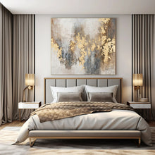 Load image into Gallery viewer, Gray &amp; Gold Abstract Painting, Perfect for Luxury Bedroom &amp; Upscale Lounge LargeART1471
