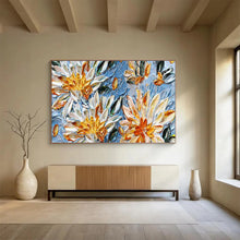 Load image into Gallery viewer, Textured Daisies “Bold Blooms” Painting on Canvas, Vivid Floral Art DKH896
