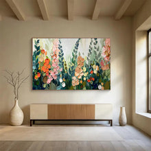 Load image into Gallery viewer, Textured Floral “Garden Blossom” Painting on Canvas, Nature - Inspired Wall Art DKH801
