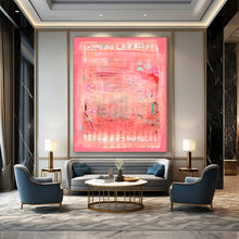 Load image into Gallery viewer, Soft Pink Abstract Collage, Ideal for Girly Boudoir &amp; Romantic Restaurant LargeART1826
