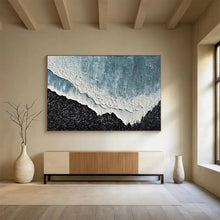 Load image into Gallery viewer, “Textured Wave” - Abstract Acrylic with Ocean Wave Motif, Good for Bathroom and Hallway DLZ207
