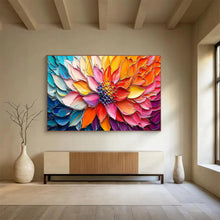 Load image into Gallery viewer, Colorful Flower “Blossom Burst” Painting on Canvas, Vivid Floral Art DKH866
