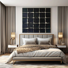Load image into Gallery viewer, Black Tile Mosaic Acrylic Art, Great for Industrial - Chic Bathroom &amp; Modern Entryway LargeART1072
