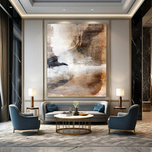 Load image into Gallery viewer, Textured Earth Tones – Brown, Gray, and White Layered Abstract DTP209
