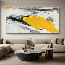 Load image into Gallery viewer, Yellow, Gray, and White Textured Art Acrylic Art - Great for Scandinavian - style Kitchen &amp; Bright Home Office LargeART0616
