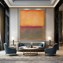 Load image into Gallery viewer, “Orange and Purple Color Blocks” - Orange, Purple, Grey Abstract Art on Canvas DKH1239
